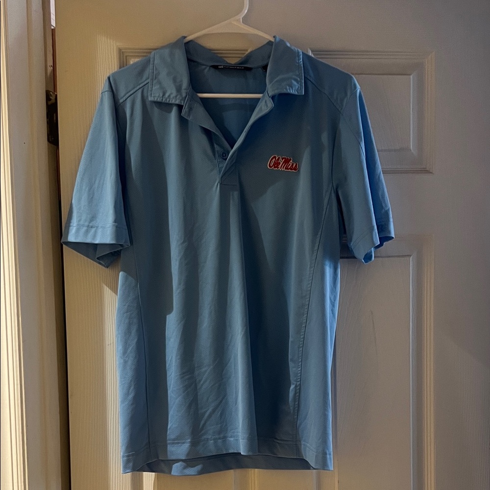 Ole Miss Cutter & Buck Light Blue Polo Shirt